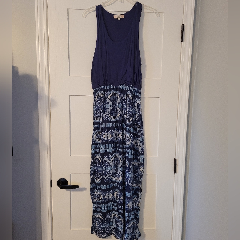 Blue Tie Dye Maxi Dress